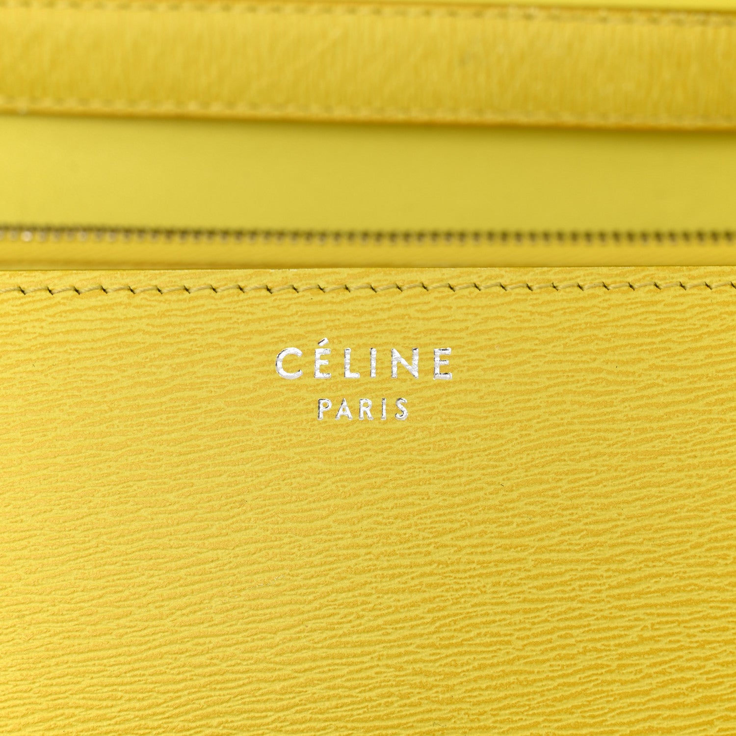 Celine Liege Calfskin Medium Classic Box Flap Bag Fluo Yellow 6 of 13