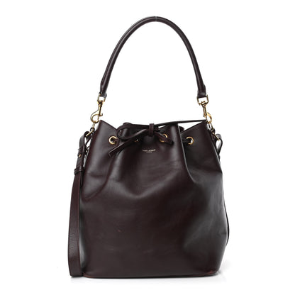 Saint Laurent Calfskin Large Emmanuelle Bucket Bag Burgundy 1 of 11