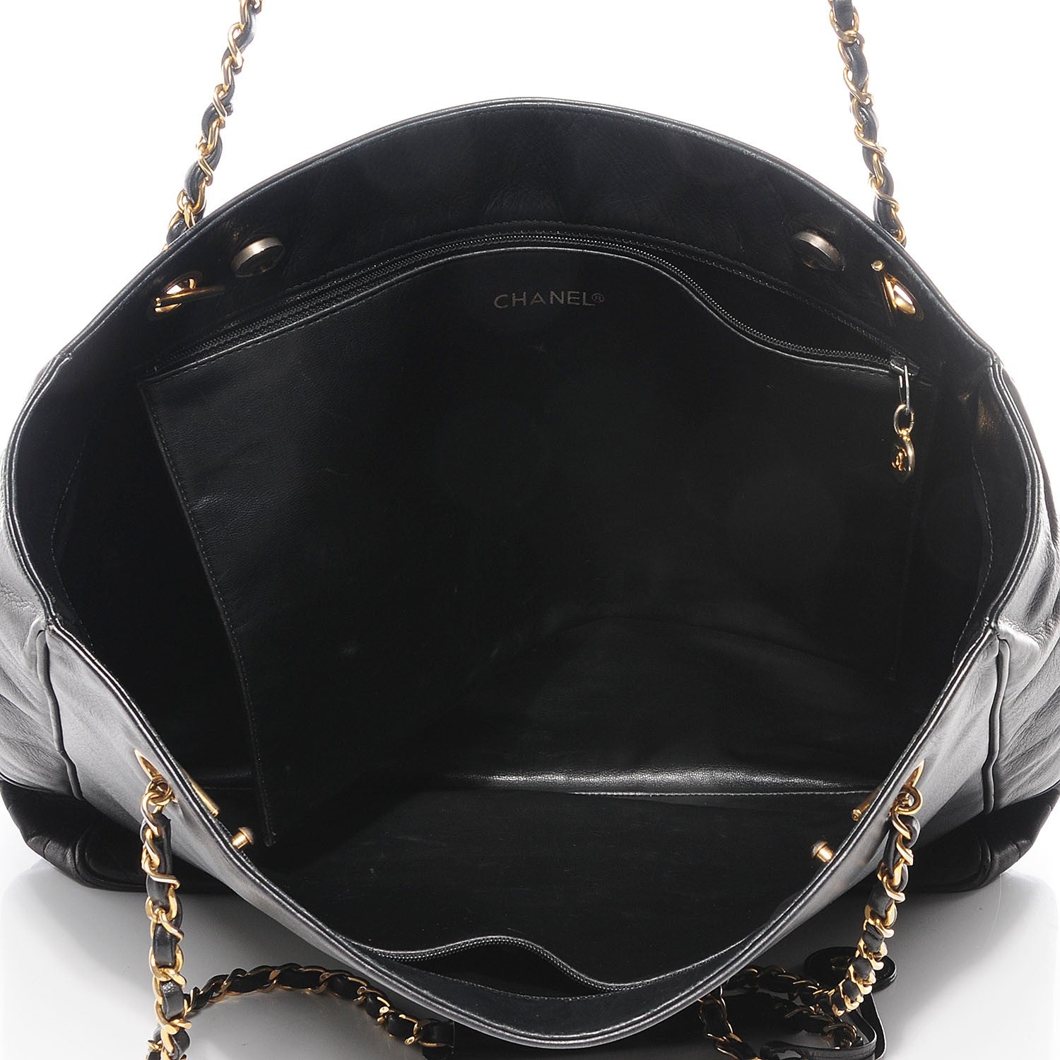 Chanel Lambskin Shoulder Bag Black 7 of 8