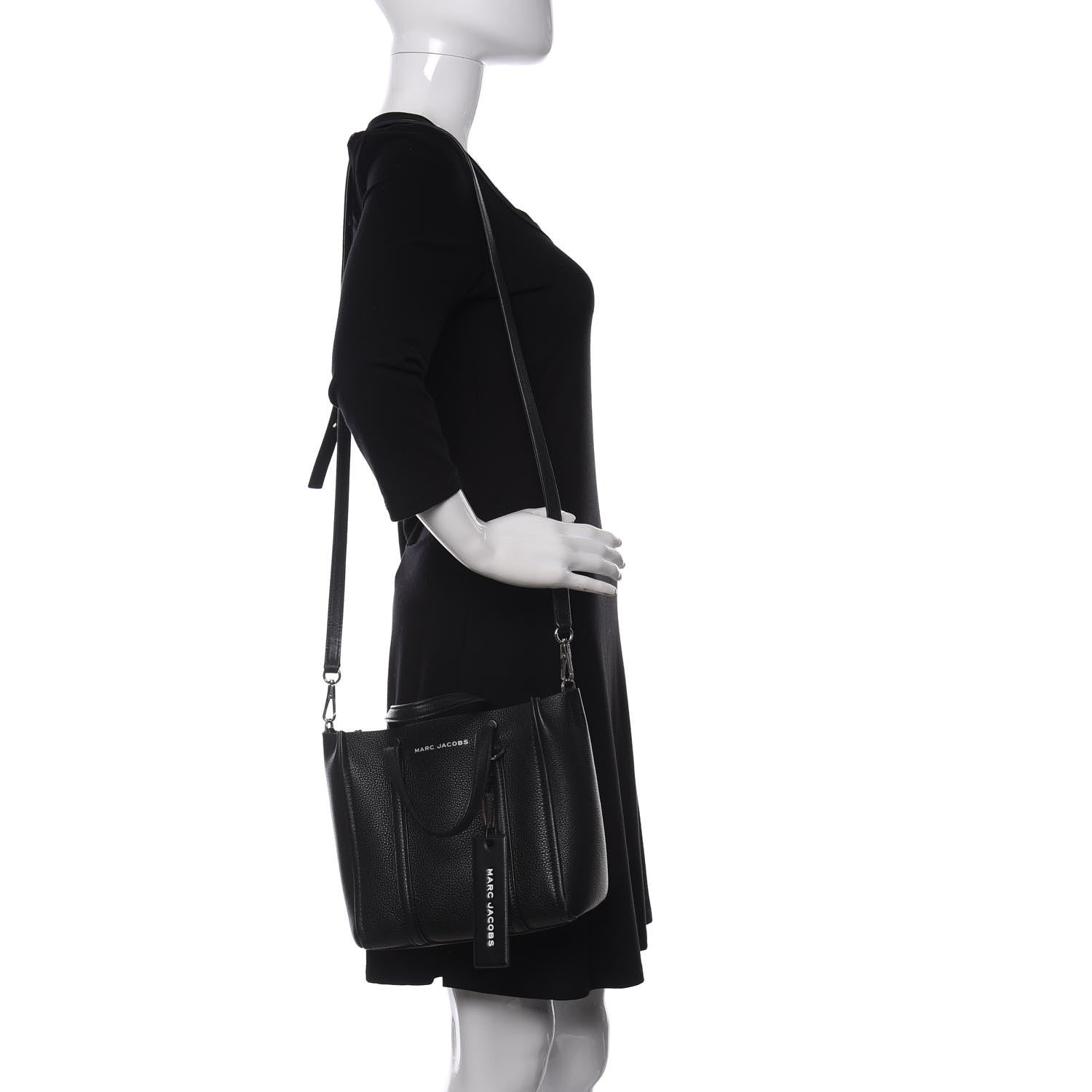 Marc Jacobs Grained Calfskin The Tag 21 Tote Black 2 of 13