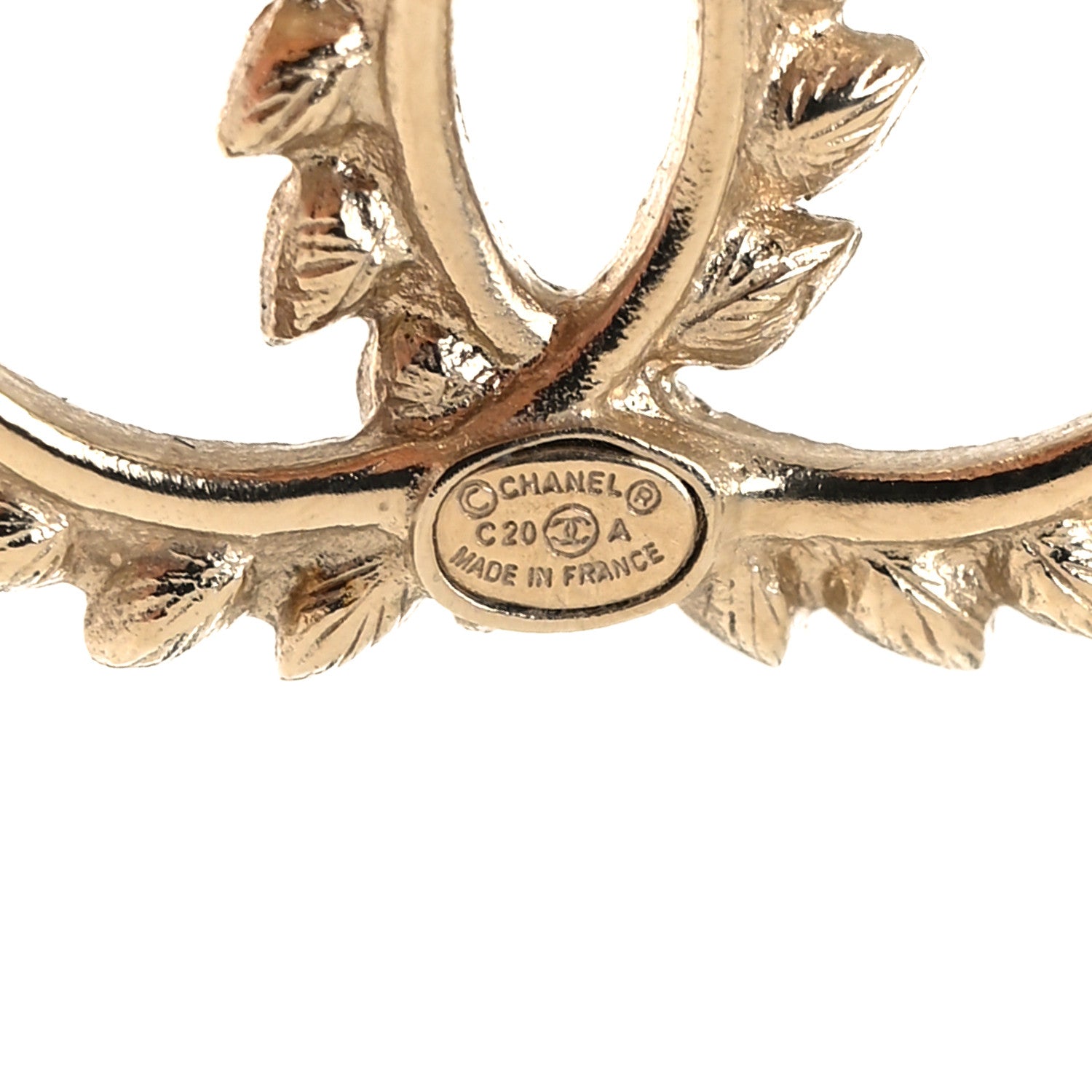 Chanel Strass Crystal Dazzling Wheat CC Earrings Gold 4 of 5