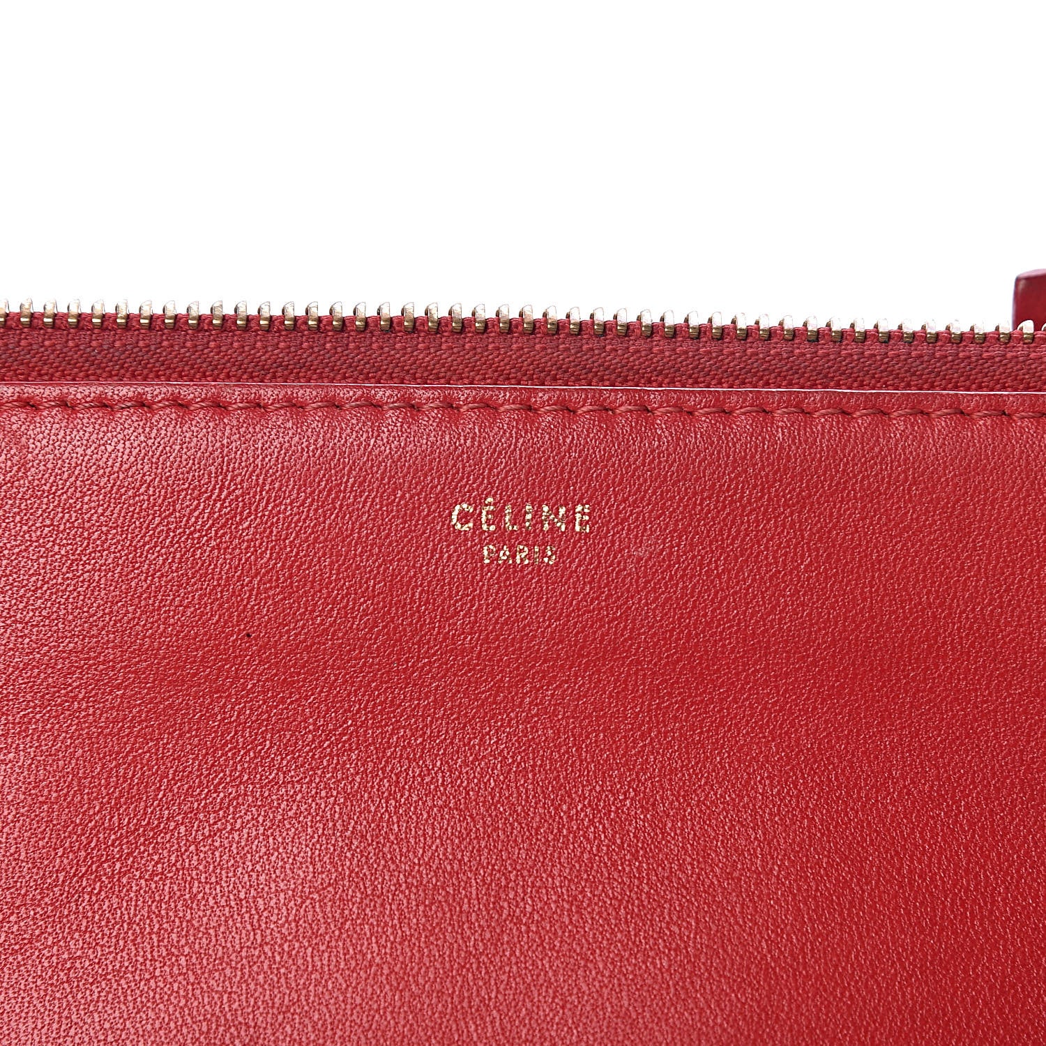 Celine Lambskin Small Trio Crossbody Bag Red 8 of 17