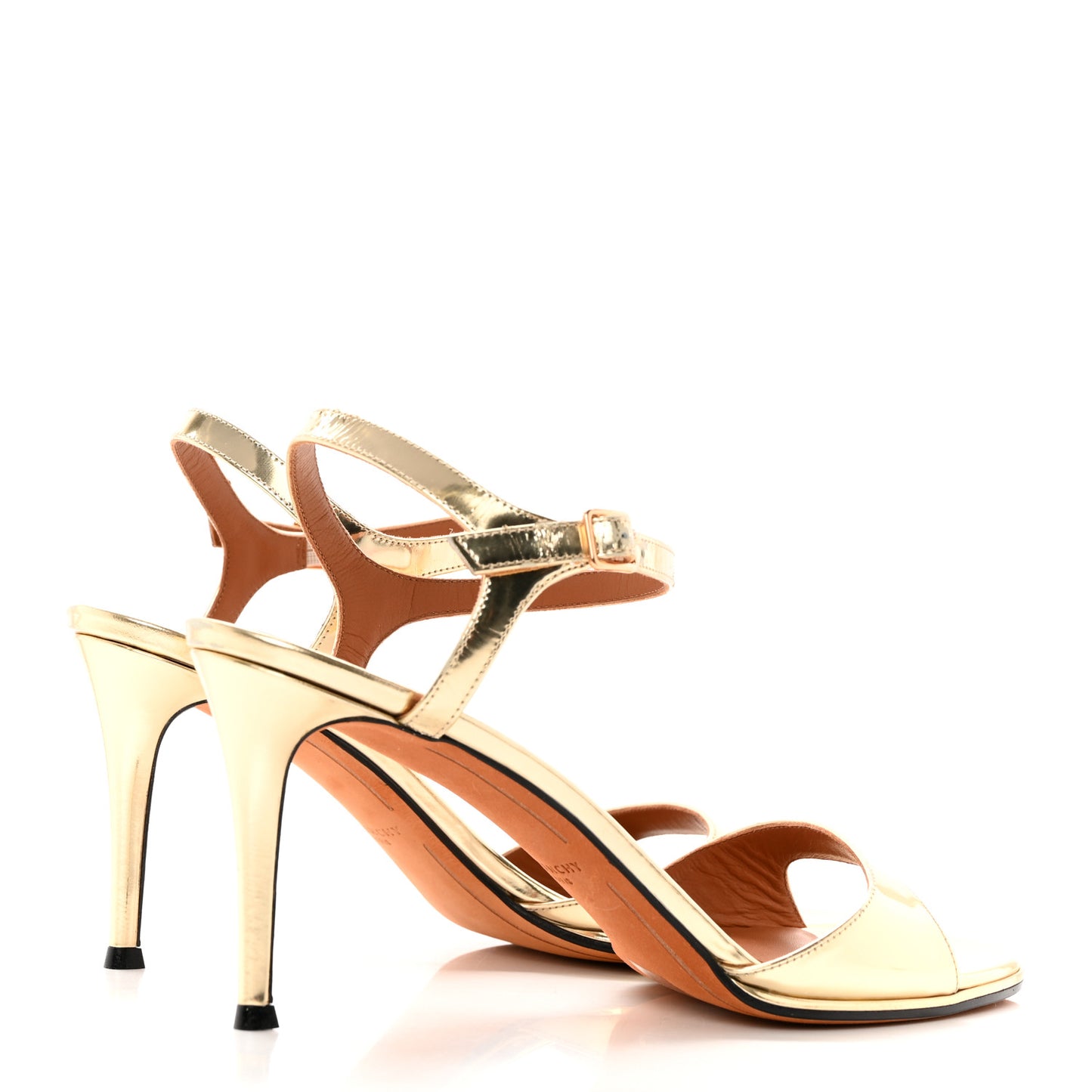 Metallic Nappa Ankle Strap Sandals 40 Gold