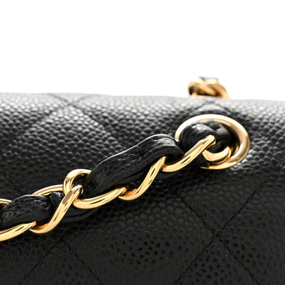 Chanel Caviar Quilted Jumbo Double Flap Black 14 of 15