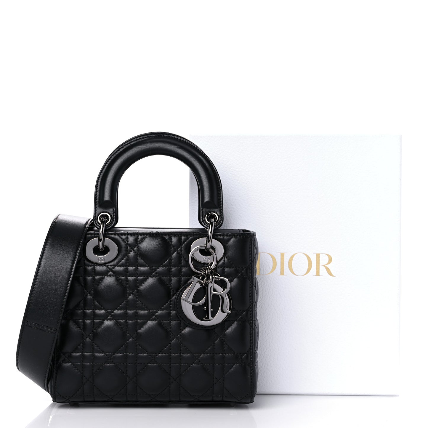 Lambskin Cannage Small My ABCDior Lady Dior Black