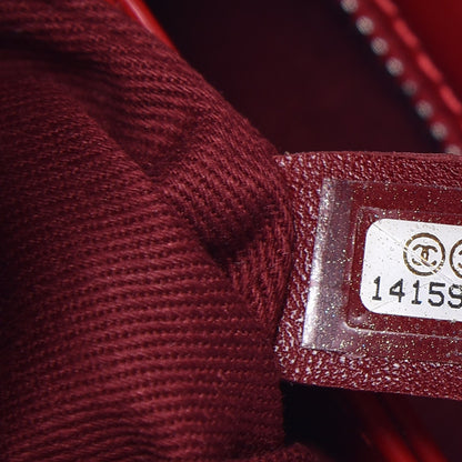 Chanel Patent Quilted Medium Just Mademoiselle Bowling Bag Red 7 of 7