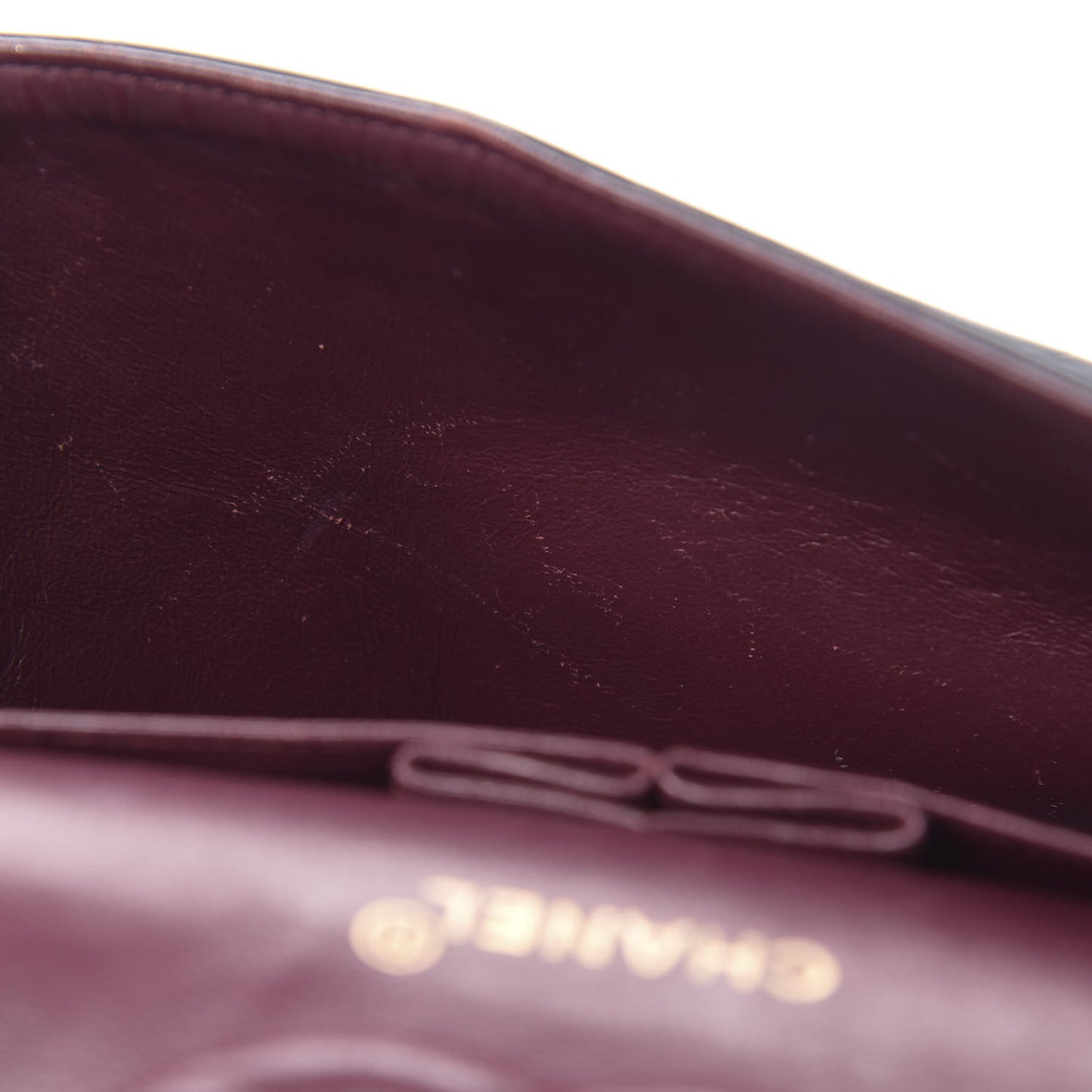 Lambskin Quilted Medium Double Flap Navy