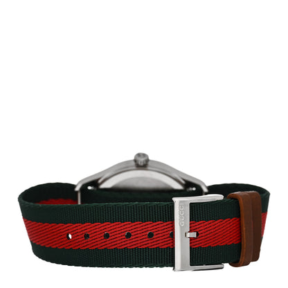 Gucci Stainless Steel Nylon 38mm Le Marche Des Merveilles Bee Quartz Watch Green 3 of 4