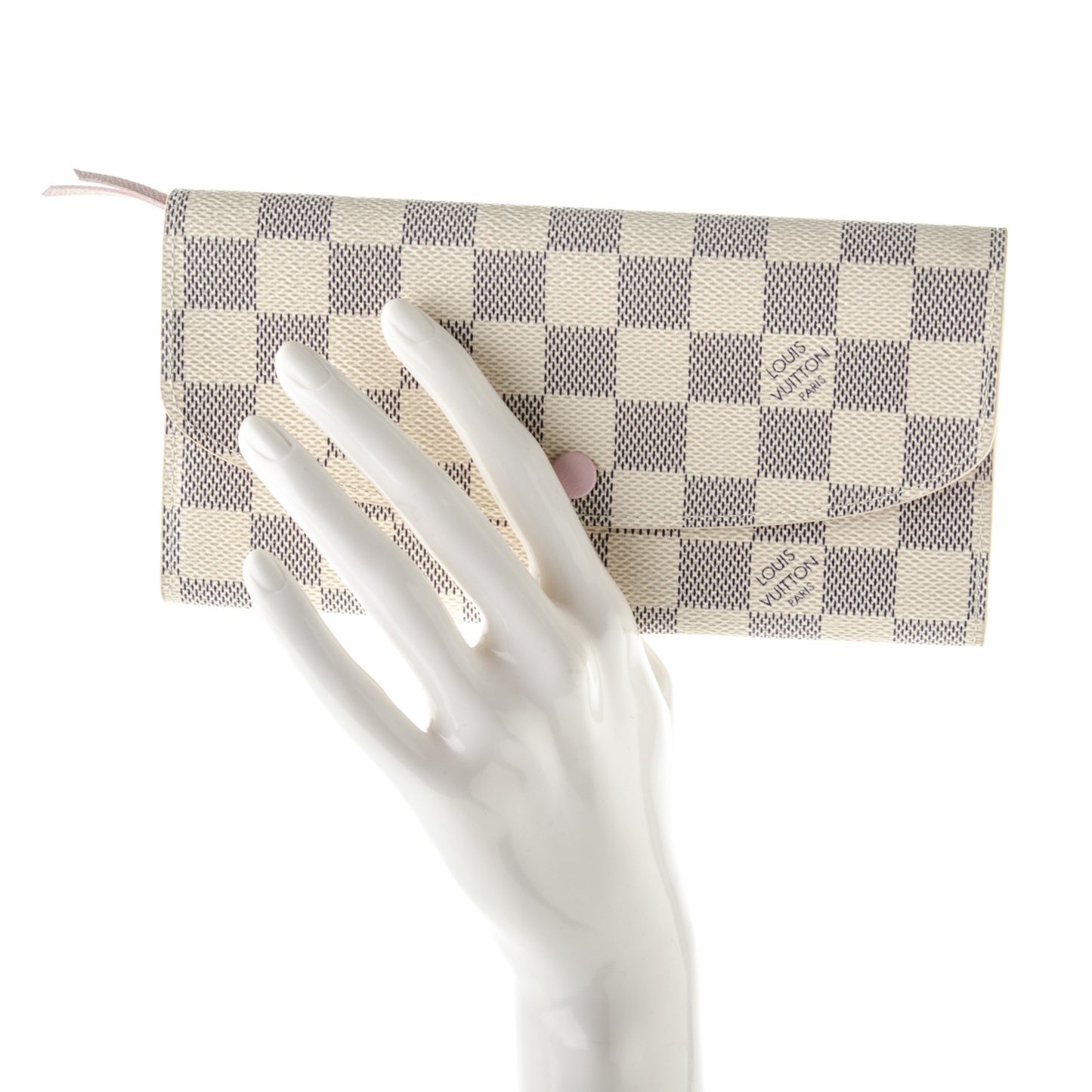 Damier Azur Emilie Wallet Rose Ballerine