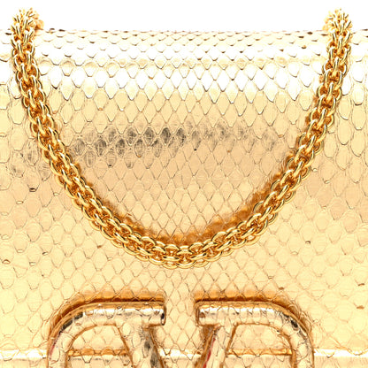Valentino Garavani Metallic Snakeskin Vlogo Mini Shoulder Bag  Gold 6 of 9