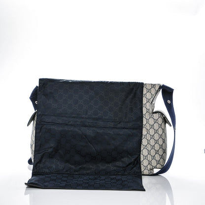 Gucci GG Plus Monogram Messenger Diaper Bag Navy 8 of 8