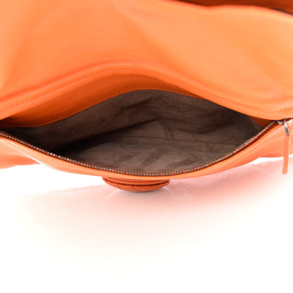 Bottega Veneta Nappa Intrecciato Turnlock Clutch Tangerine 6 of 11