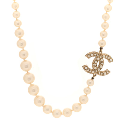Chanel Graduated Pearl CC Short Necklace Gold 1 of 4