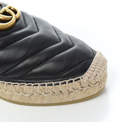 Gucci Nappa Matelasse GG Marmont Espadrille Slippers 38 Black 9 of 11