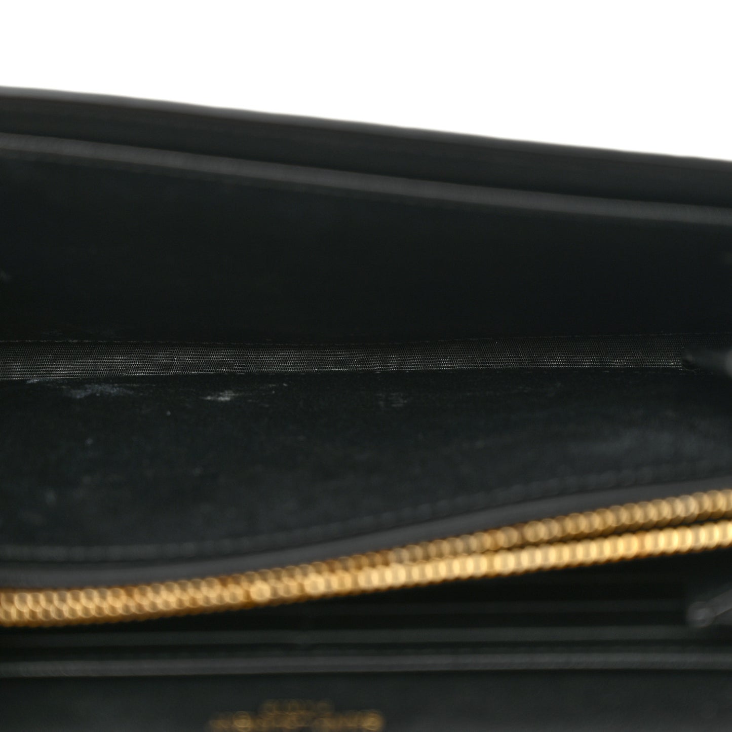 Embossed Monogram Chain Wallet Black