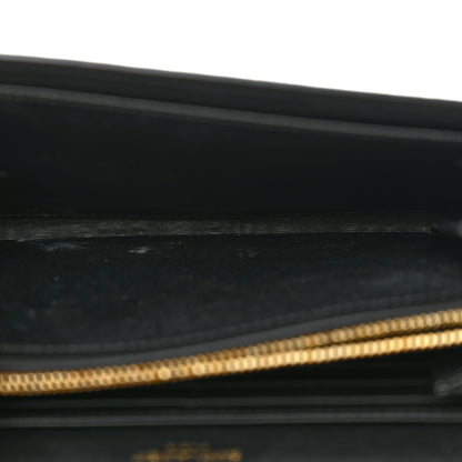 Saint Laurent Embossed Monogram Chain Wallet Black 5 of 15