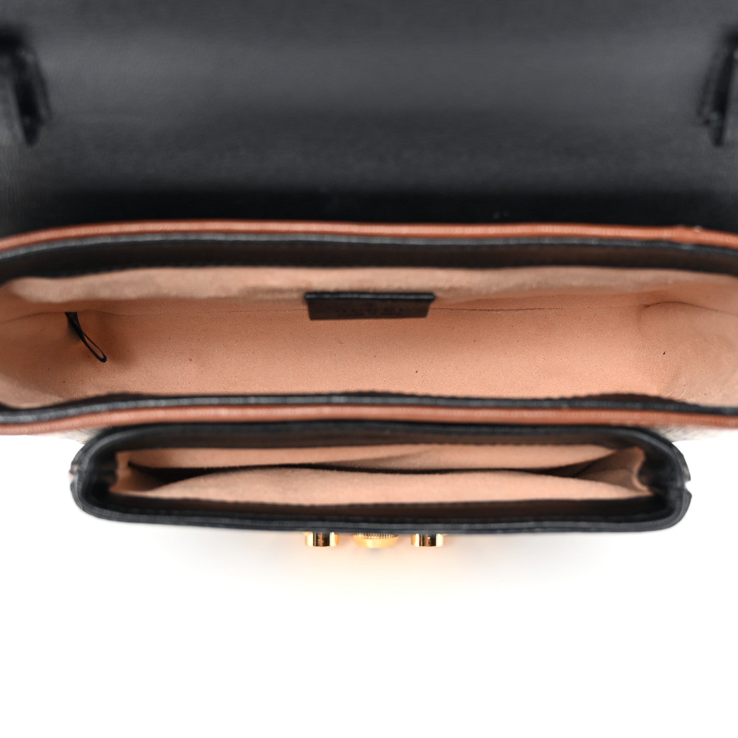 Gucci GG Supreme Monogram New Sakai Lux Calfskin Mini Padlock Flap Pocket Shoulder Bag Beige Ebony Black Cuir 5 of 15