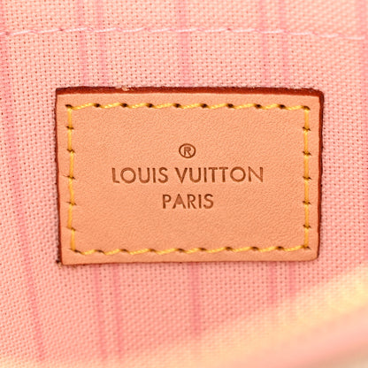Louis Vuitton Damier Azur Neverfull MM GM Pochette Rose Ballerine 6 of 6
