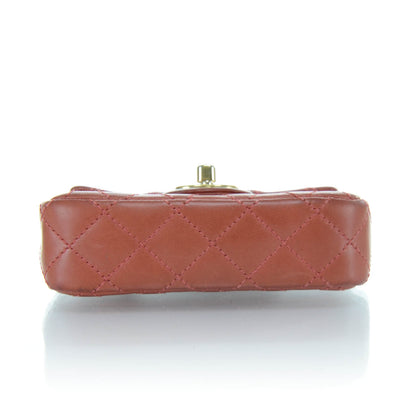 Chanel Lambskin Quilted Cruise Charm Mini Flap Red 6 of 13