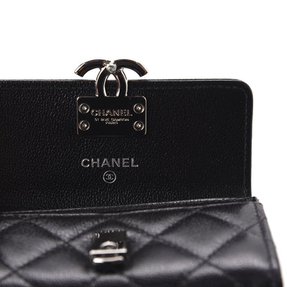Chanel Caviar Quilted CC Box Flap Card Holder Black 5 of 9