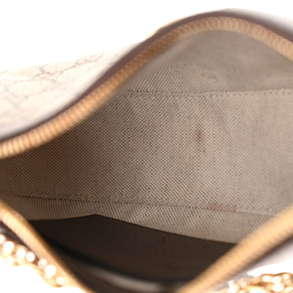 Gucci GG Supreme Monogram Textured Dollar Calfskin Web Small Ophidia GG Handbag Beige Ebony New Acero 11 of 13