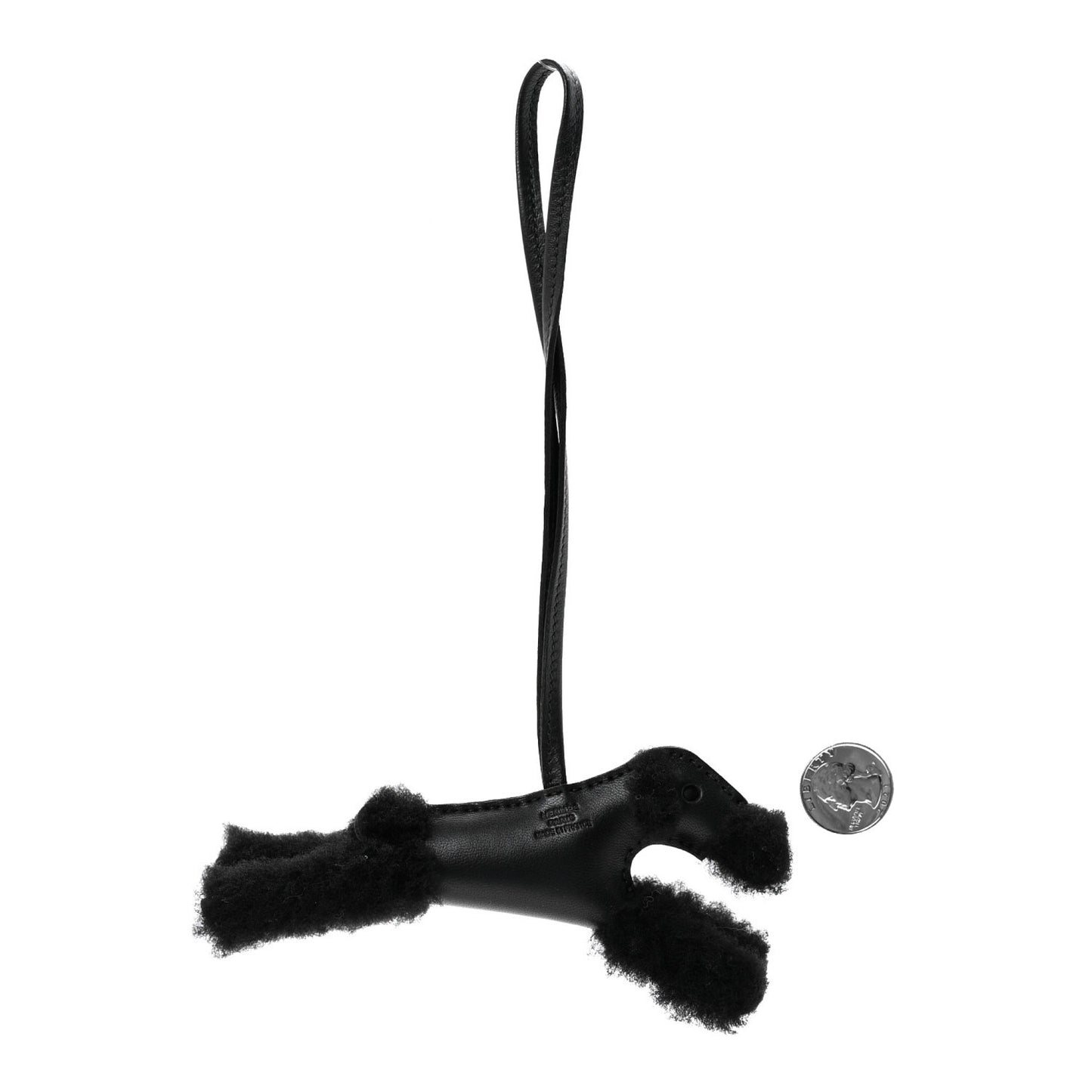 Milo Lambskin Shearling Budy Charm So Black