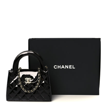 Chanel Mirror Calfskin Quilted Nano Kelly Shopper Black 11 of 11