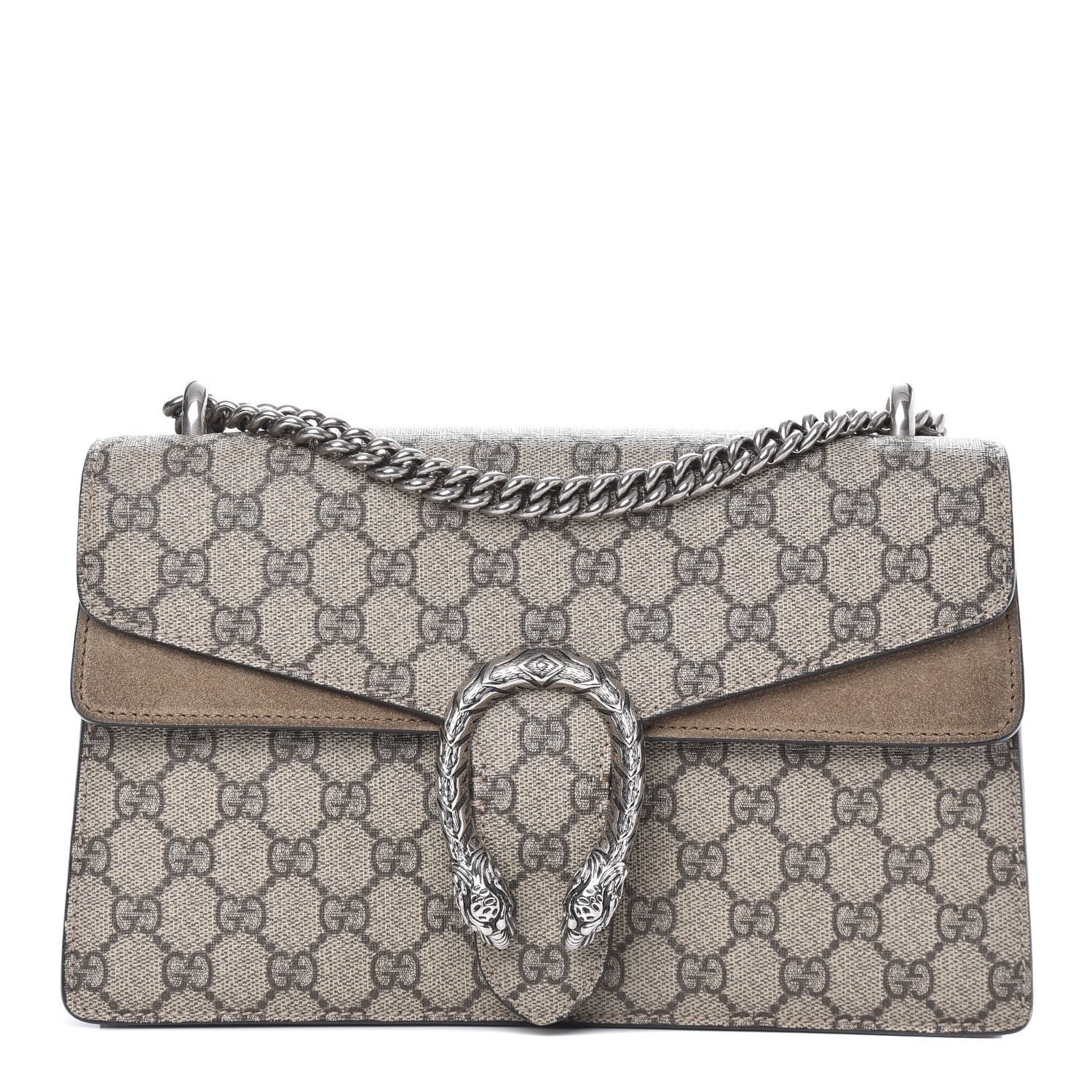 Gucci GG Supreme Monogram Small Dionysus Shoulder Bag Taupe 1 of 13