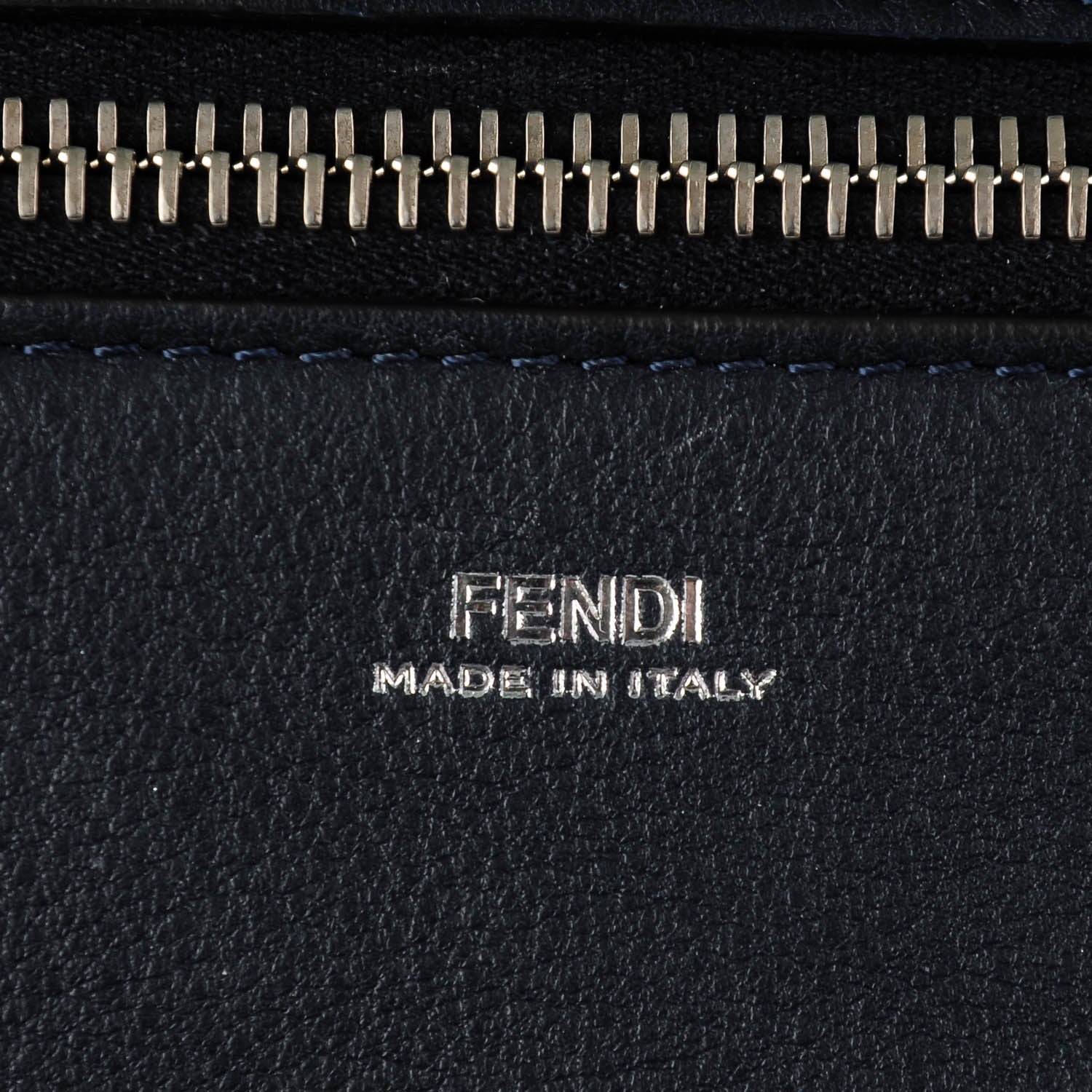 Fendi Vitello Baltico Dolce DotCom Satchel Riviera Blue Notte 5 of 8