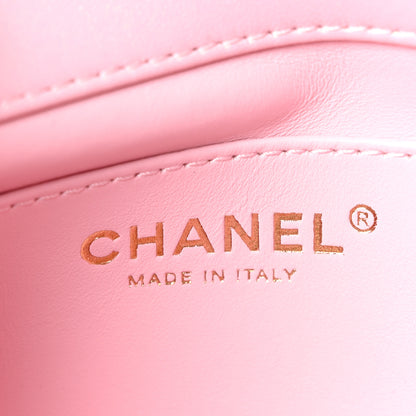 Chanel Pearly Lambskin Pearl Quilted Mini Flap Pink 6 of 10
