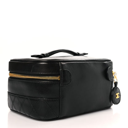 Chanel Lambskin Vanity Cosmetic Case Black 3 of 9