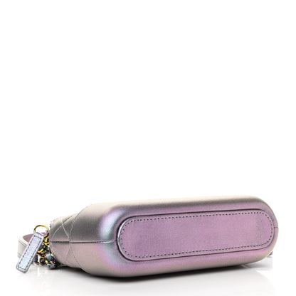 Chanel Iridescent Lambskin Calfskin Quilted Small Gabrielle Clutch With Chain Light Purple 4 of 12