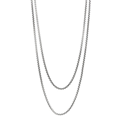 David Yurman Sterling Silver 14K Yellow Gold 3.6mm Medium Box Chain Necklace 72" 1 of 4