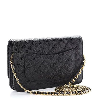 Chanel Caviar Quilted Wallet On Chain WOC Black 2 of 11