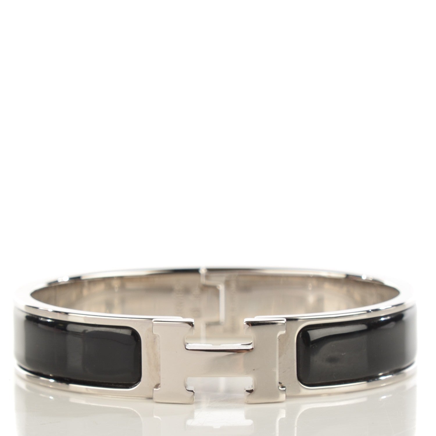 Hermes Enamel Narrow Clic Clac H Bracelet PM Black 1 of 5