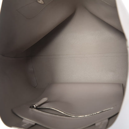 Fendi Vitello Ginevra Elaphe Monster Eyes Shopping Tote Grigio Polvere Naturale 5 of 6