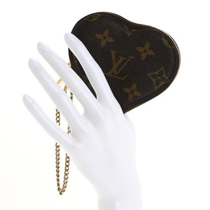 Louis Vuitton Monogram Leopard Coeur Heart Coin Purse Blanc Corail 2 of 9