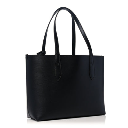 Burberry Grainy Calfskin Haymarket Check Medium Reversible Tote Black 4 of 13