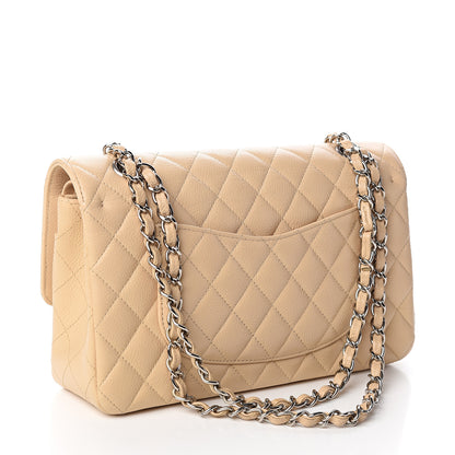 Chanel Caviar Quilted Medium Double Flap Beige 2 of 10