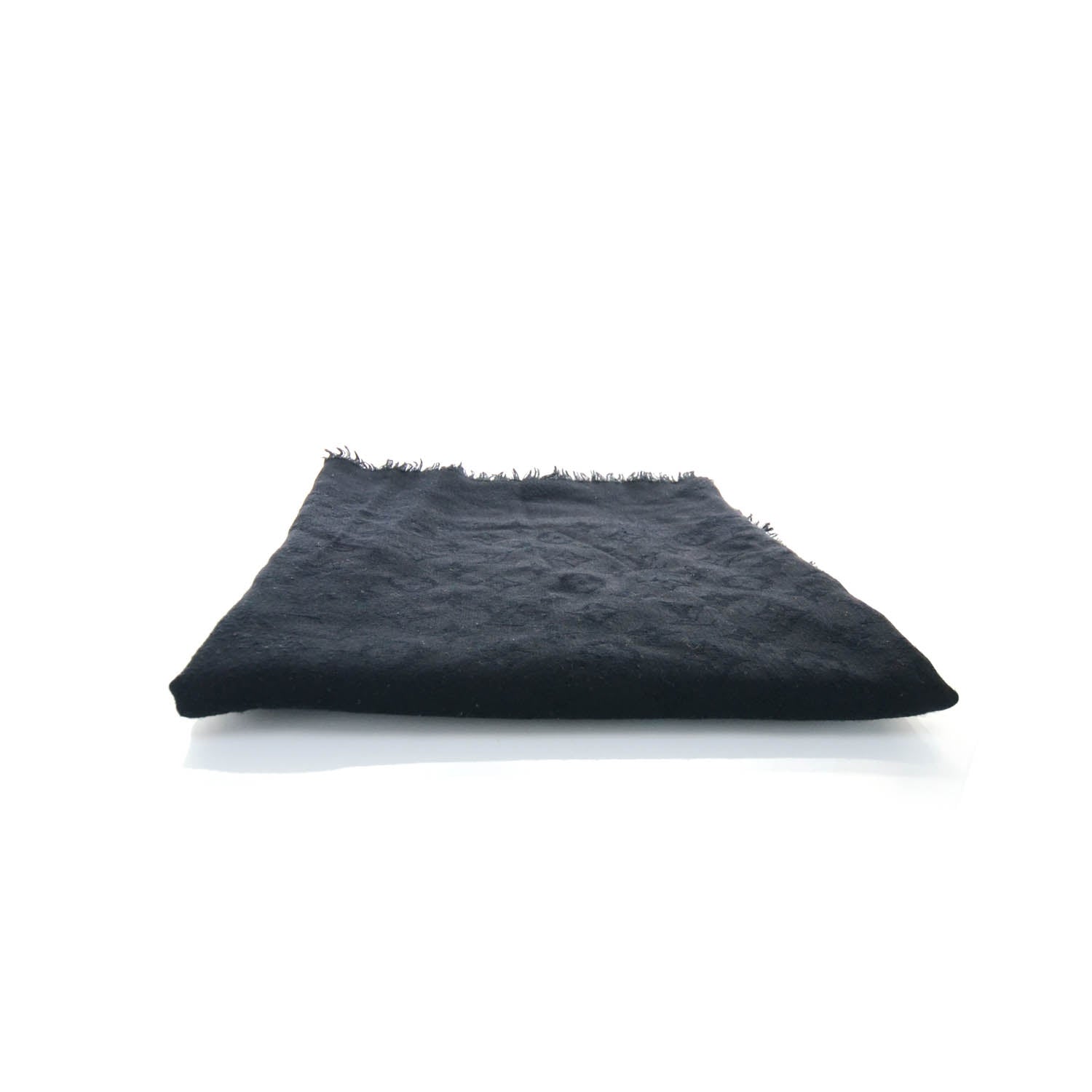 Louis Vuitton Silk Wool Monogram Shawl Black 1 of 4