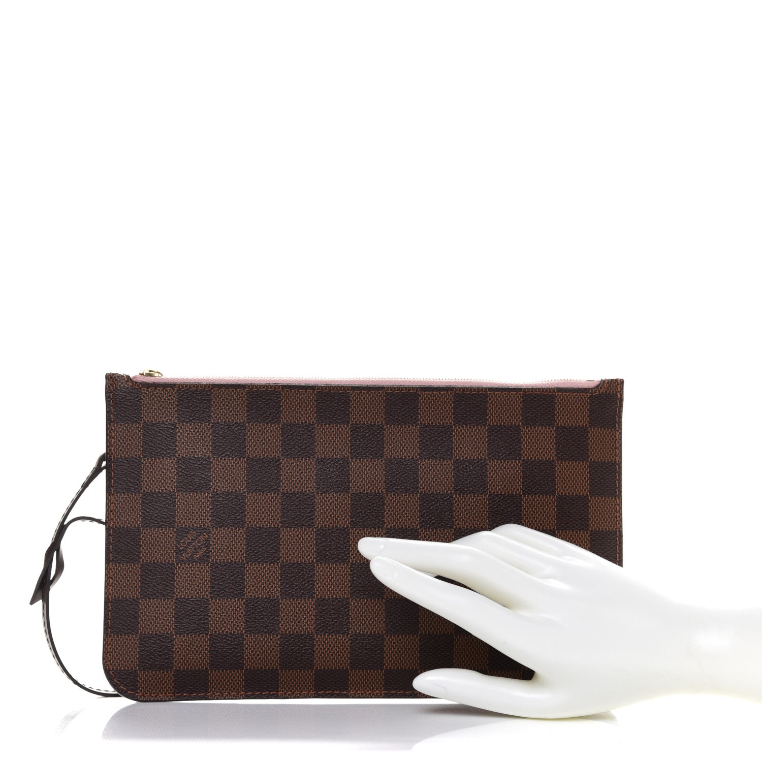 Louis Vuitton Damier Ebene Neverfull MM GM Pochette Rose Ballerine 3 of 9