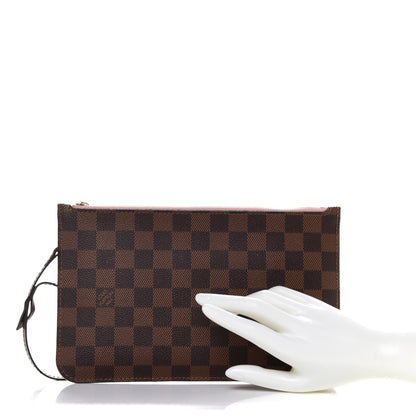 Louis Vuitton Damier Ebene Neverfull MM GM Pochette Rose Ballerine 3 of 9