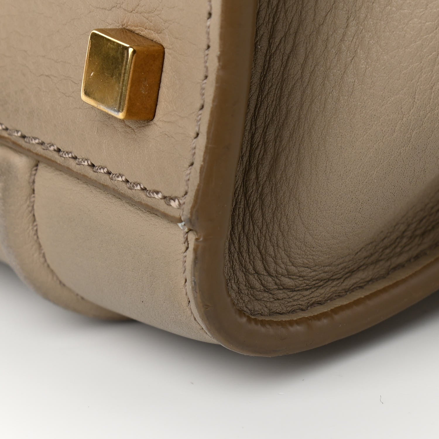 Celine Supple Calfskin Medium Phantom Luggage Beige 10 of 14