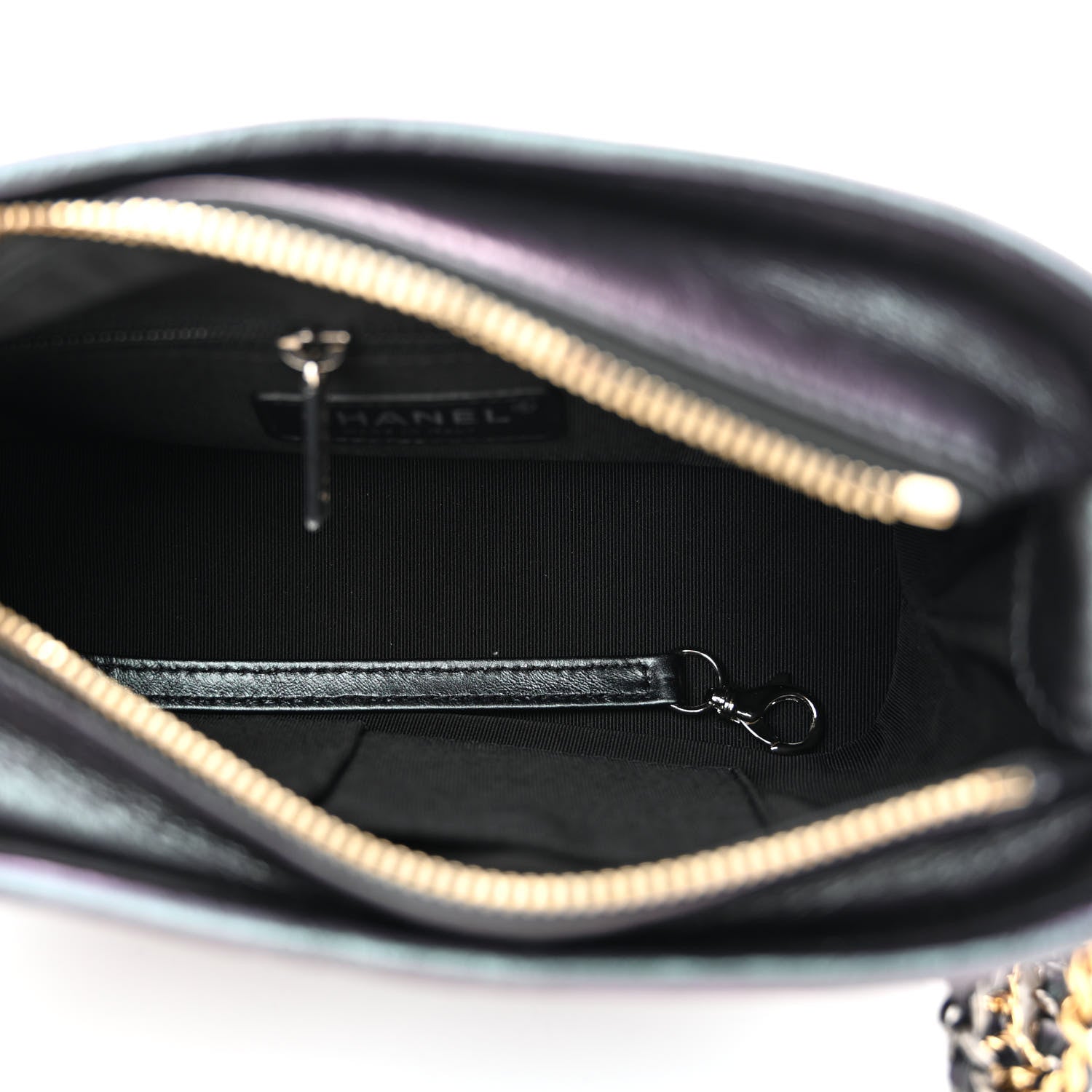 Chanel Iridescent Aged Calfskin Quilted Small Gabrielle Hobo Black 5 of 11