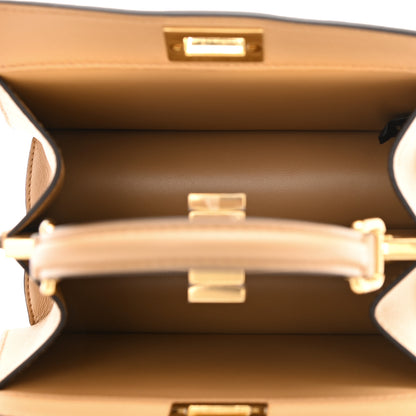 Fendi Shiny Nappa Petite Peekaboo I SEE U Satchel Miele Scuro 8 of 15