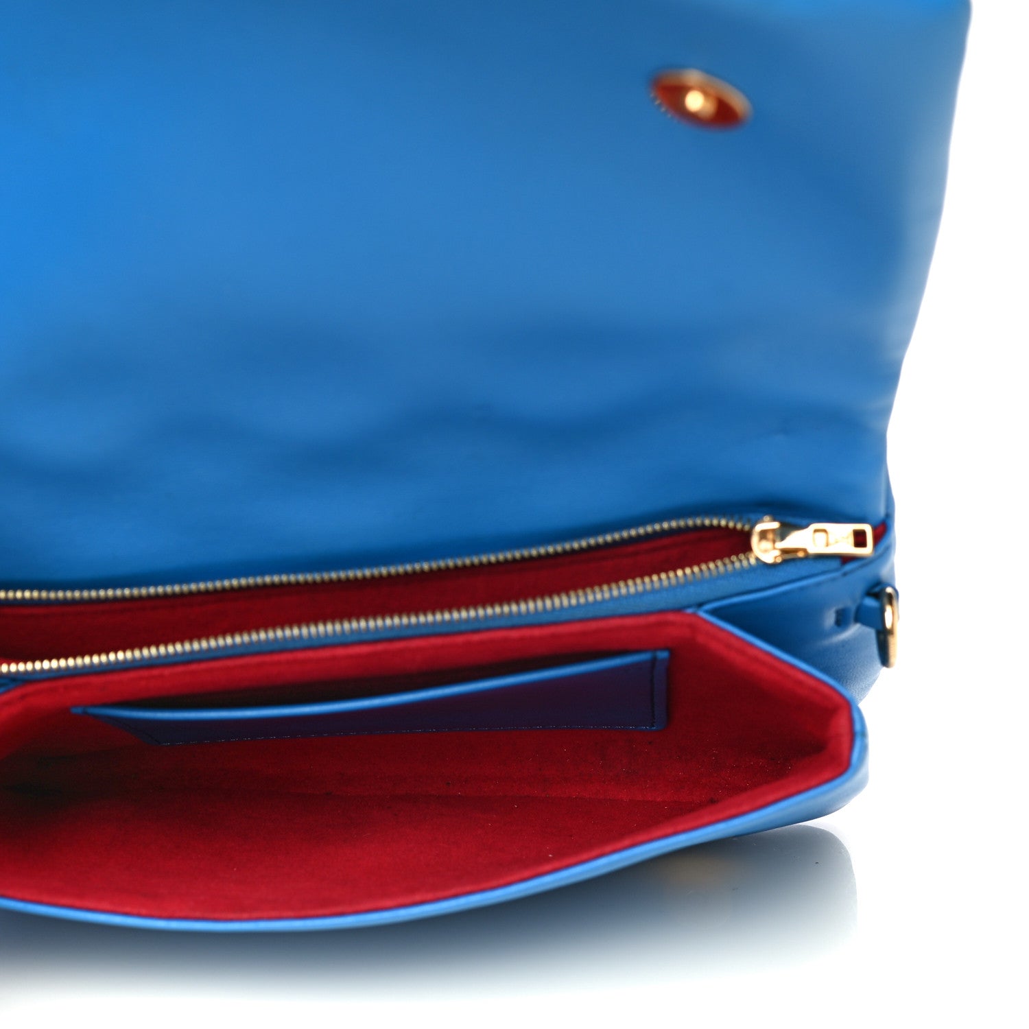 Louis Vuitton Lambskin Embossed Monogram Vuittamins Pochette Coussin Blue Red 4 of 11