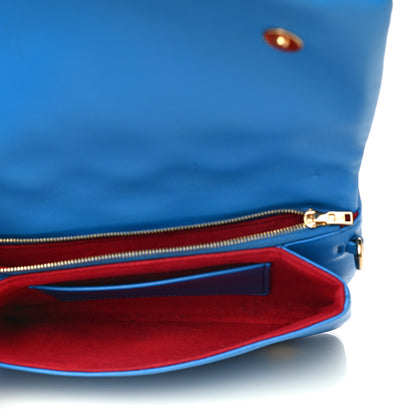 Louis Vuitton Lambskin Embossed Monogram Vuittamins Pochette Coussin Blue Red 4 of 11