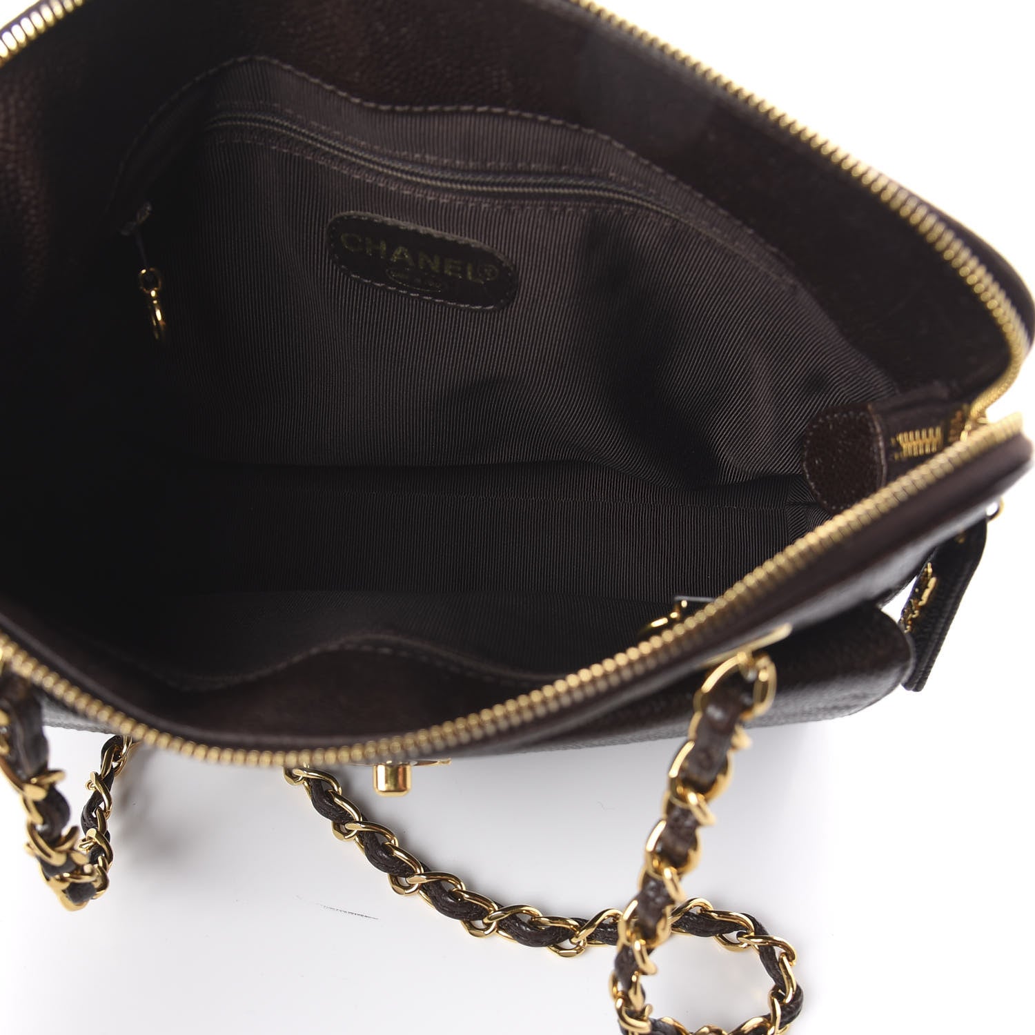 Chanel Caviar Flap Shoulder Bag Dark Brown 4 of 9