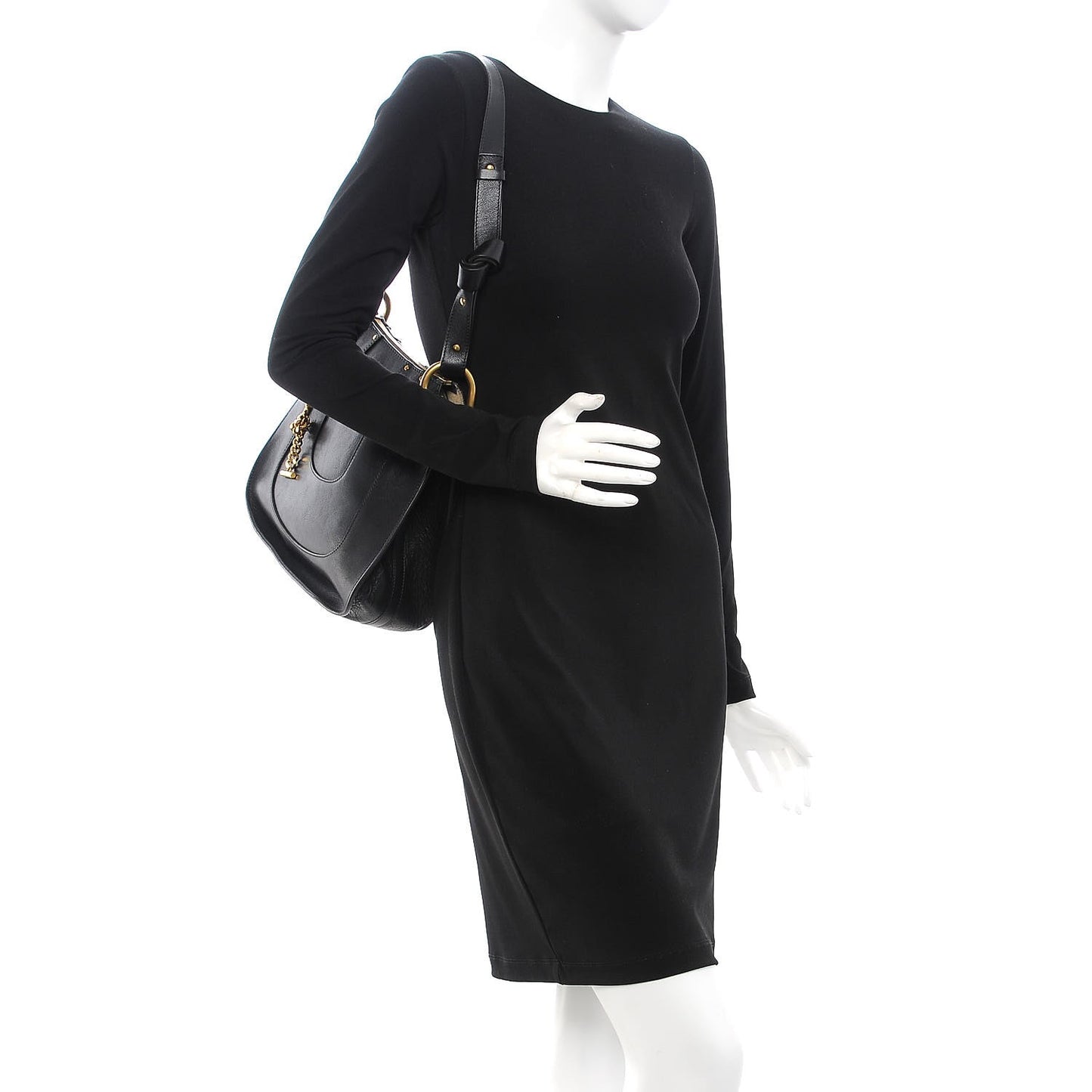 Calfskin Small Hayley Hobo Black