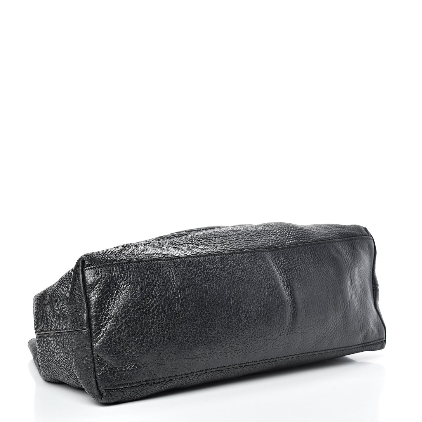 Pebbled Calfskin Medium Soho Chain Shoulder Bag Black